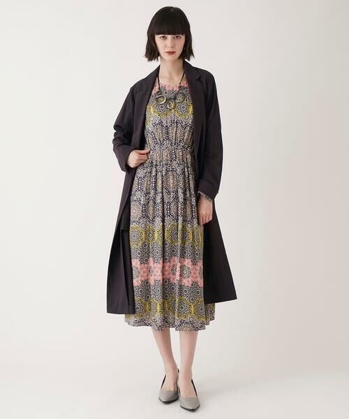 Maison de CINQ / メゾン ドゥ サンク ロング・マキシ丈ワンピース | 【小さいサイズ】ヴィンテージ風モチーフ総柄ワンピース | 詳細14