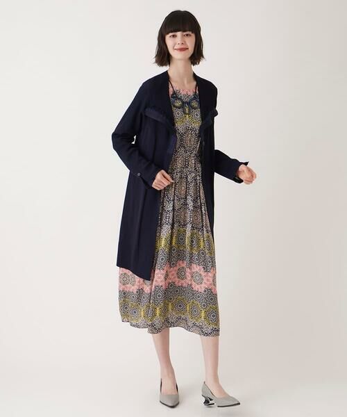 Maison de CINQ / メゾン ドゥ サンク ロング・マキシ丈ワンピース | 【小さいサイズ】ヴィンテージ風モチーフ総柄ワンピース | 詳細17