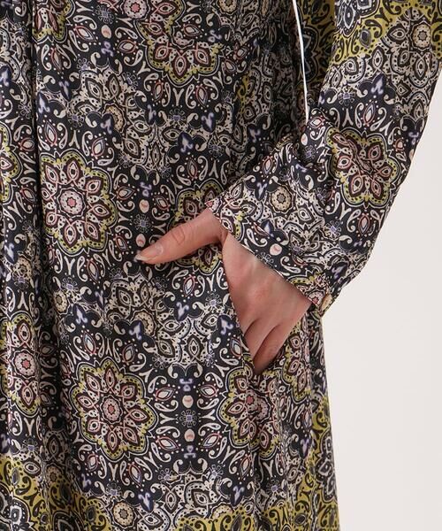Maison de CINQ / メゾン ドゥ サンク ロング・マキシ丈ワンピース | 【小さいサイズ】ヴィンテージ風モチーフ総柄ワンピース | 詳細7