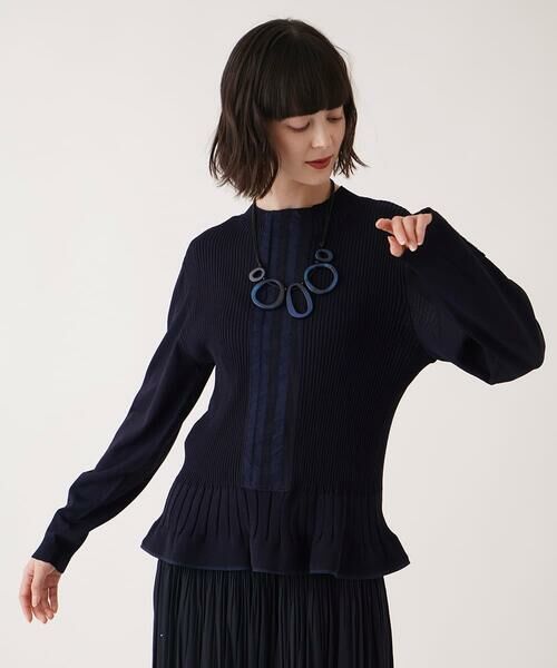 Maison de CINQ / メゾン ドゥ サンク ニット・セーター | 【小さいサイズ】ピコテープジョイントニットプルオーバー | 詳細1