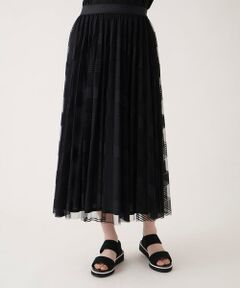 Maison de CINQ / メゾン ドゥ サンク ロング・マキシ丈スカート | 【小さいサイズ】ランダムストライプチュールスカート