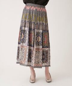 Maison de CINQ / メゾン ドゥ サンク ロング・マキシ丈スカート | 【小さいサイズ】ヴィンテージ風総柄フレアスカート