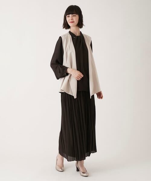 Maison de CINQ / メゾン ドゥ サンク その他パンツ | 【小さいサイズ】ジョーゼットプリーツワイドパンツ | 詳細6