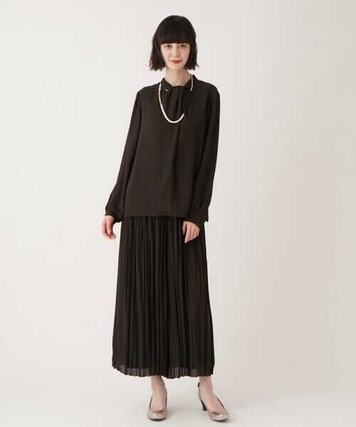 Maison de CINQ / メゾン ドゥ サンク その他パンツ | 【小さいサイズ】ジョーゼットプリーツワイドパンツ | 詳細9