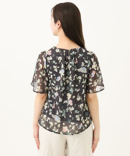 Maison de CINQ / メゾン ドゥ サンク シャツ・ブラウス | 【小さいサイズ】フレアースリーブ花柄シフォンブラウス/洗える/セットアップ対応 | 詳細5