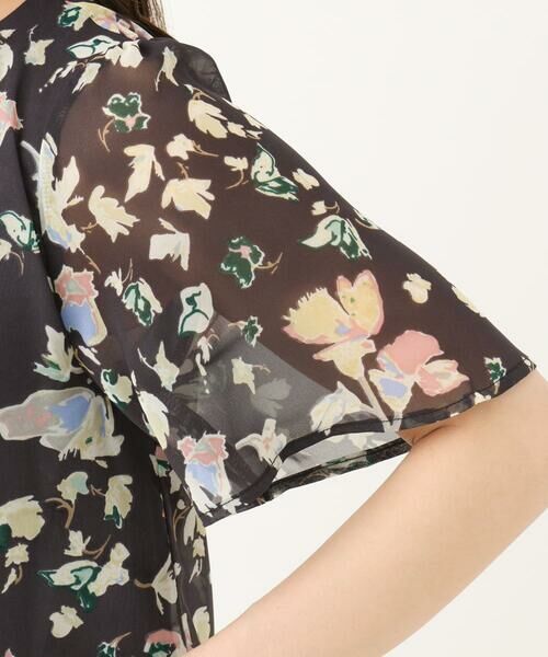 Maison de CINQ / メゾン ドゥ サンク シャツ・ブラウス | 【小さいサイズ】フレアースリーブ花柄シフォンブラウス/洗える/セットアップ対応 | 詳細8
