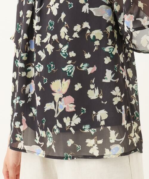 Maison de CINQ / メゾン ドゥ サンク シャツ・ブラウス | 【小さいサイズ】フレアースリーブ花柄シフォンブラウス/洗える/セットアップ対応 | 詳細9