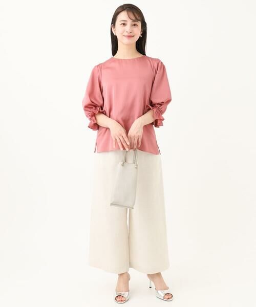 Maison de CINQ / メゾン ドゥ サンク シャツ・ブラウス | 【小さいサイズ】ボリュームスリーブサテンブラウス/洗える | 詳細23