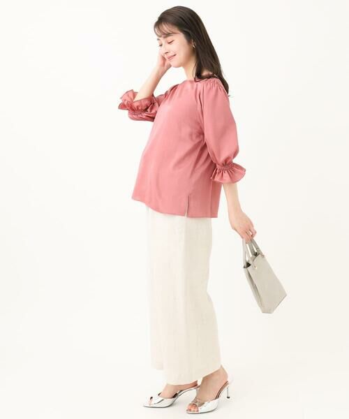 Maison de CINQ / メゾン ドゥ サンク シャツ・ブラウス | 【小さいサイズ】ボリュームスリーブサテンブラウス/洗える | 詳細24