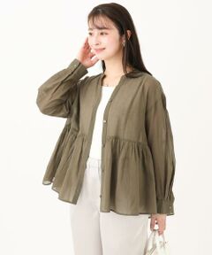 Maison de CINQ / メゾン ドゥ サンク シャツ・ブラウス | 【小さいサイズ】コットンシフォンブラウス/洗える