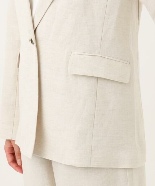 Maison de CINQ / メゾン ドゥ サンク テーラードジャケット | 【小さいサイズ】リネン混テーラードジャケット/洗える/セットアップ対応 | 詳細10