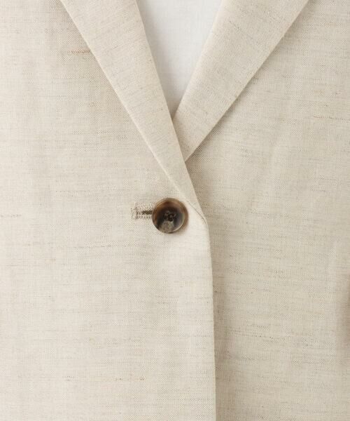 Maison de CINQ / メゾン ドゥ サンク テーラードジャケット | 【小さいサイズ】リネン混テーラードジャケット/洗える/セットアップ対応 | 詳細11