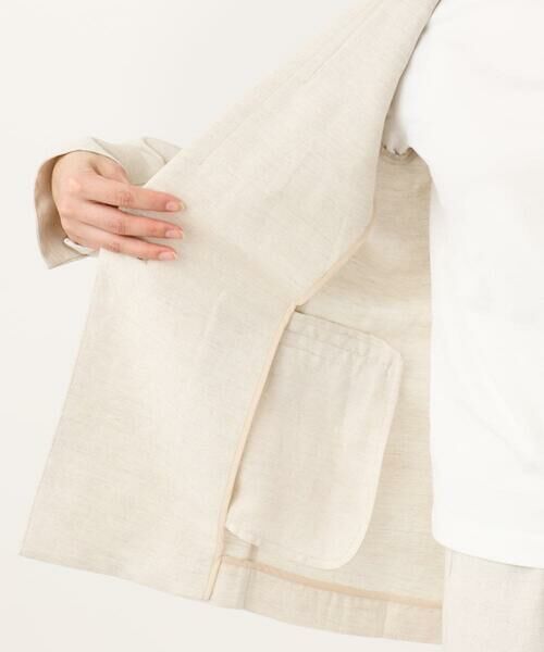 Maison de CINQ / メゾン ドゥ サンク テーラードジャケット | 【小さいサイズ】リネン混テーラードジャケット/洗える/セットアップ対応 | 詳細12