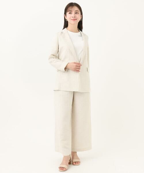 Maison de CINQ / メゾン ドゥ サンク テーラードジャケット | 【小さいサイズ】リネン混テーラードジャケット/洗える/セットアップ対応 | 詳細13