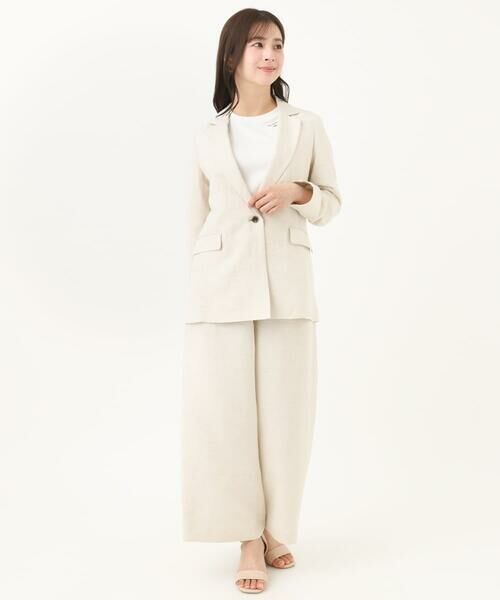 Maison de CINQ / メゾン ドゥ サンク テーラードジャケット | 【小さいサイズ】リネン混テーラードジャケット/洗える/セットアップ対応 | 詳細15