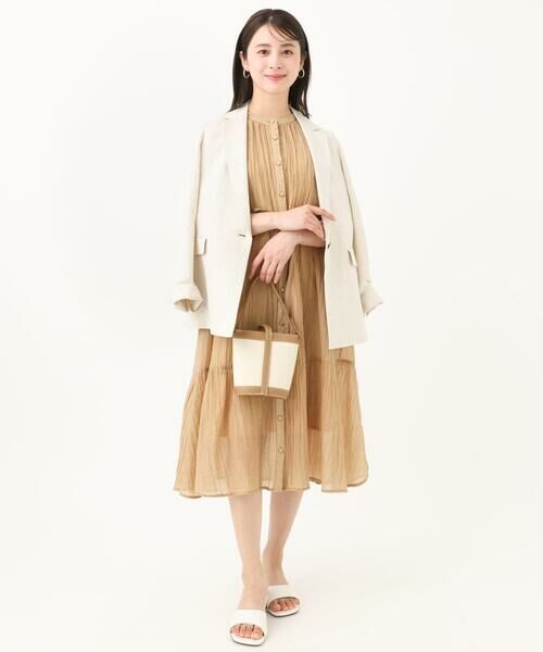 Maison de CINQ / メゾン ドゥ サンク テーラードジャケット | 【小さいサイズ】リネン混テーラードジャケット/洗える/セットアップ対応 | 詳細22