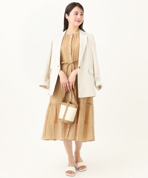 Maison de CINQ / メゾン ドゥ サンク テーラードジャケット | 【小さいサイズ】リネン混テーラードジャケット/洗える/セットアップ対応 | 詳細23