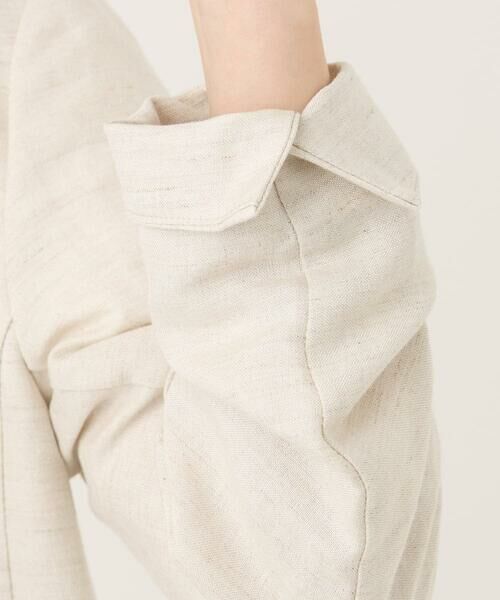 Maison de CINQ / メゾン ドゥ サンク テーラードジャケット | 【小さいサイズ】リネン混テーラードジャケット/洗える/セットアップ対応 | 詳細8