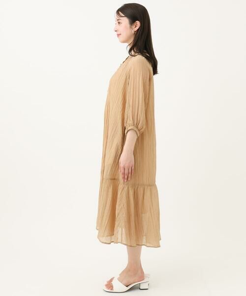 Maison de CINQ / メゾン ドゥ サンク ロング・マキシ丈ワンピース | 【小さいサイズ】ソフト楊柳ティアードワンピース/洗える | 詳細18