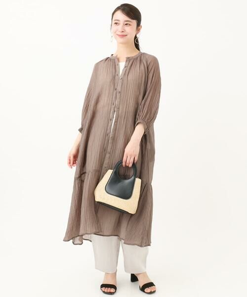 Maison de CINQ / メゾン ドゥ サンク ロング・マキシ丈ワンピース | 【小さいサイズ】ソフト楊柳ティアードワンピース/洗える | 詳細5