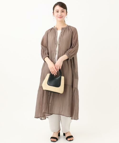 Maison de CINQ / メゾン ドゥ サンク ロング・マキシ丈ワンピース | 【小さいサイズ】ソフト楊柳ティアードワンピース/洗える | 詳細6