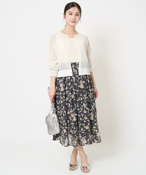 Maison de CINQ / メゾン ドゥ サンク ロング・マキシ丈スカート | 【小さいサイズ】花柄シフォンスカート/丈の長さが選べる/洗える/セットアップ対応 | 詳細17
