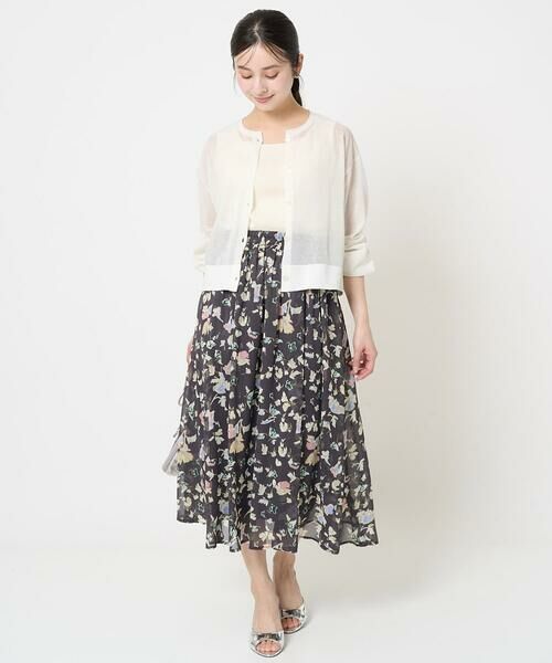 Maison de CINQ / メゾン ドゥ サンク ロング・マキシ丈スカート | 【小さいサイズ】花柄シフォンスカート/丈の長さが選べる/洗える/セットアップ対応 | 詳細18