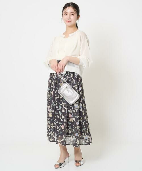 Maison de CINQ / メゾン ドゥ サンク ロング・マキシ丈スカート | 【小さいサイズ】花柄シフォンスカート/丈の長さが選べる/洗える/セットアップ対応 | 詳細19