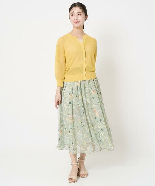 Maison de CINQ / メゾン ドゥ サンク ロング・マキシ丈スカート | 【小さいサイズ】花柄シフォンスカート/丈の長さが選べる/洗える/セットアップ対応 | 詳細25