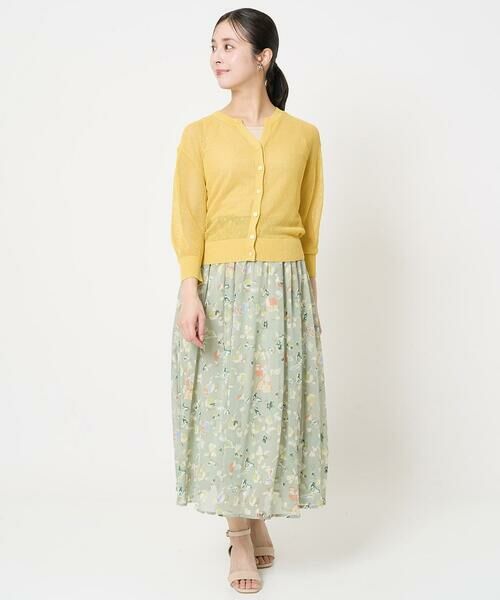 Maison de CINQ / メゾン ドゥ サンク ロング・マキシ丈スカート | 【小さいサイズ】花柄シフォンスカート/丈の長さが選べる/洗える/セットアップ対応 | 詳細26