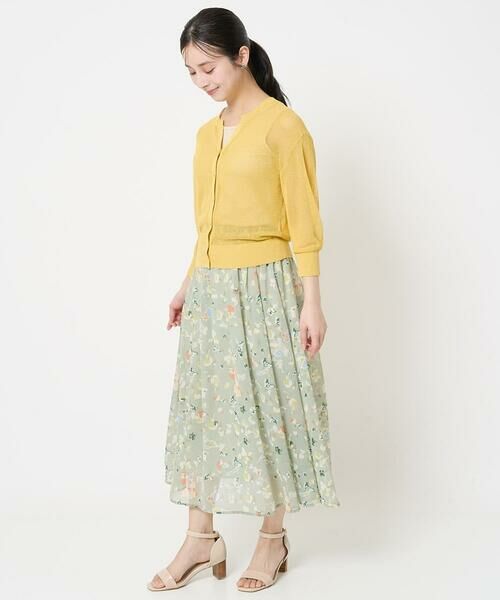 Maison de CINQ / メゾン ドゥ サンク ロング・マキシ丈スカート | 【小さいサイズ】花柄シフォンスカート/丈の長さが選べる/洗える/セットアップ対応 | 詳細27