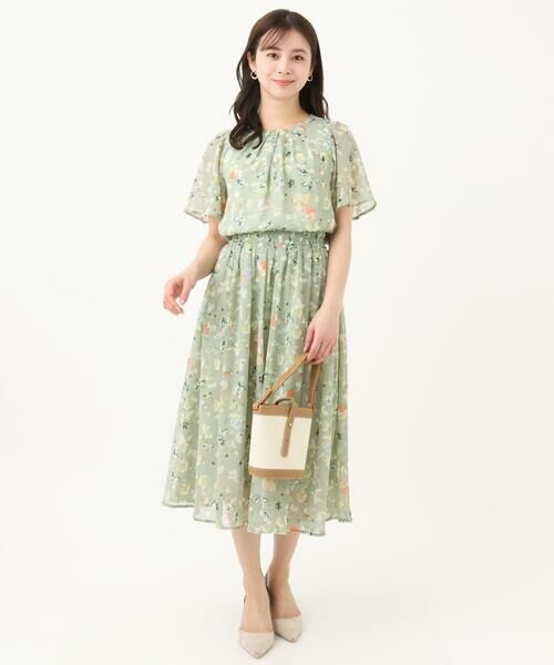 Maison de CINQ / メゾン ドゥ サンク ロング・マキシ丈スカート | 【小さいサイズ】花柄シフォンスカート/丈の長さが選べる/洗える/セットアップ対応 | 詳細28