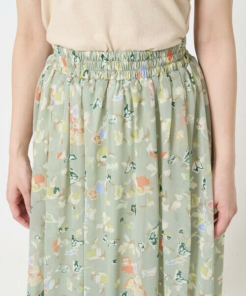 Maison de CINQ / メゾン ドゥ サンク ロング・マキシ丈スカート | 【小さいサイズ】花柄シフォンスカート/丈の長さが選べる/洗える/セットアップ対応 | 詳細6