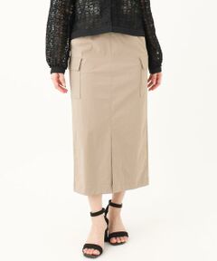 Maison de CINQ / メゾン ドゥ サンク ロング・マキシ丈スカート | 【小さいサイズ】ドライタッチカーゴデザインスカート/撥水/洗濯機で洗える
