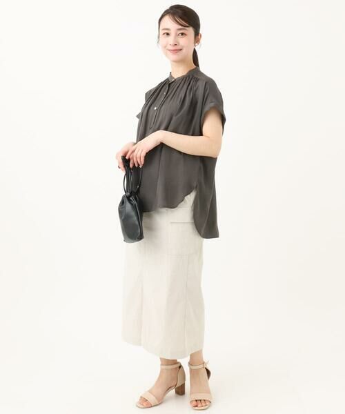 Maison de CINQ / メゾン ドゥ サンク ロング・マキシ丈スカート | 【小さいサイズ】ドライタッチカーゴデザインスカート/撥水/洗濯機で洗える | 詳細14