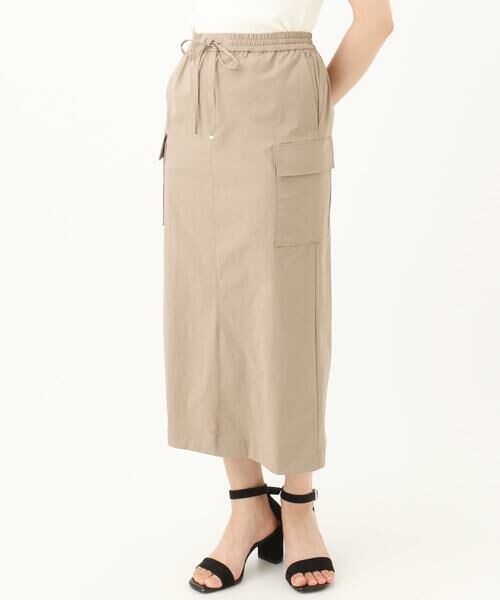 Maison de CINQ / メゾン ドゥ サンク ロング・マキシ丈スカート | 【小さいサイズ】ドライタッチカーゴデザインスカート/撥水/洗濯機で洗える | 詳細2