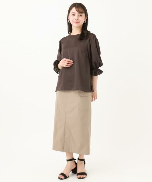 Maison de CINQ / メゾン ドゥ サンク ロング・マキシ丈スカート | 【小さいサイズ】ドライタッチカーゴデザインスカート/撥水/洗濯機で洗える | 詳細27