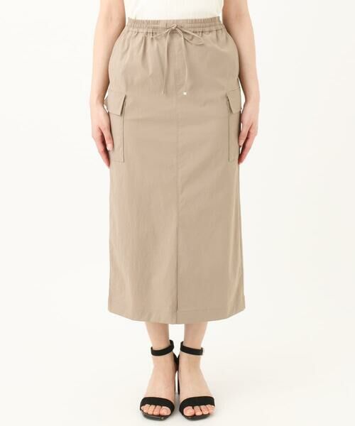Maison de CINQ / メゾン ドゥ サンク ロング・マキシ丈スカート | 【小さいサイズ】ドライタッチカーゴデザインスカート/撥水/洗濯機で洗える | 詳細3
