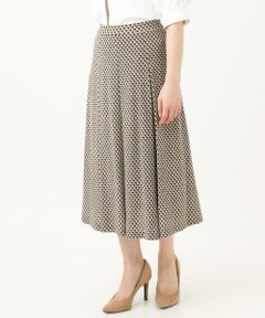 Maison de CINQ / メゾン ドゥ サンク ロング・マキシ丈スカート | 【小さいサイズ】幾何柄ジャージータックスカート/洗える/セットアップ対応