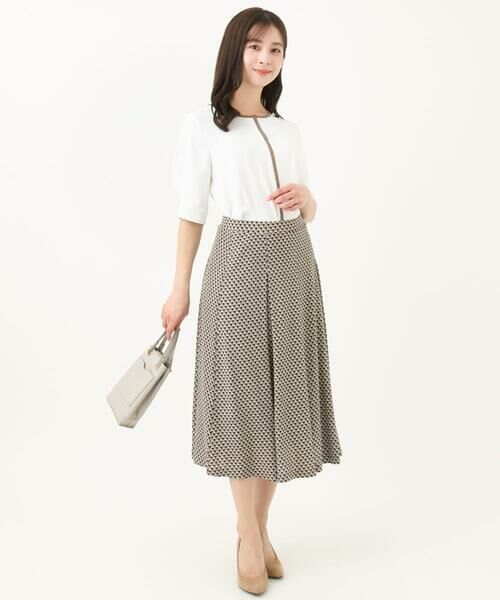 Maison de CINQ / メゾン ドゥ サンク ロング・マキシ丈スカート | 【小さいサイズ】幾何柄ジャージータックスカート/洗える/セットアップ対応 | 詳細13