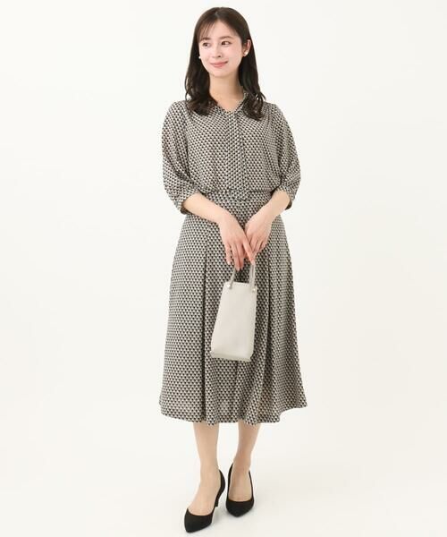 Maison de CINQ / メゾン ドゥ サンク ロング・マキシ丈スカート | 【小さいサイズ】幾何柄ジャージータックスカート/洗える/セットアップ対応 | 詳細16
