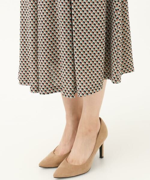 Maison de CINQ / メゾン ドゥ サンク ロング・マキシ丈スカート | 【小さいサイズ】幾何柄ジャージータックスカート/洗える/セットアップ対応 | 詳細7