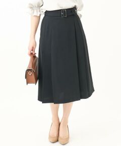 Maison de CINQ / メゾン ドゥ サンク ロング・マキシ丈スカート | 【小さいサイズ】ベルト付きタックプリーツスカート/洗える