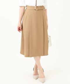 Maison de CINQ / メゾン ドゥ サンク ロング・マキシ丈スカート | 【小さいサイズ】ベルト付きタックプリーツスカート/洗える