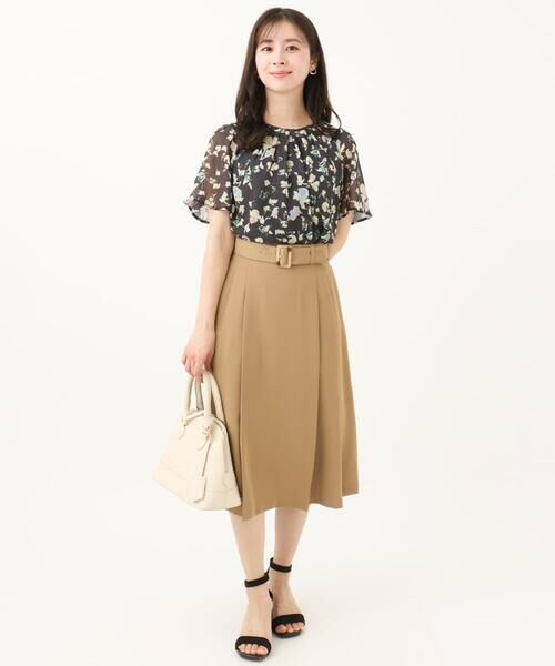 Maison de CINQ / メゾン ドゥ サンク ロング・マキシ丈スカート | 【小さいサイズ】ベルト付きタックプリーツスカート/洗える | 詳細19