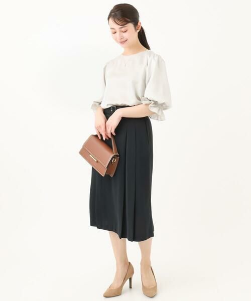 Maison de CINQ / メゾン ドゥ サンク ロング・マキシ丈スカート | 【小さいサイズ】ベルト付きタックプリーツスカート/洗える | 詳細23