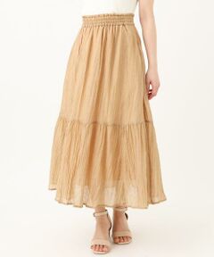 Maison de CINQ / メゾン ドゥ サンク ロング・マキシ丈スカート | 【小さいサイズ】ソフト楊柳ティアードスカート/洗える