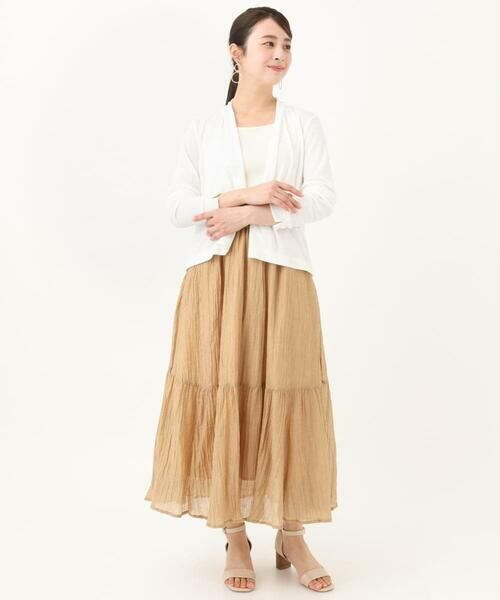 Maison de CINQ / メゾン ドゥ サンク ロング・マキシ丈スカート | 【小さいサイズ】ソフト楊柳ティアードスカート/洗える | 詳細10
