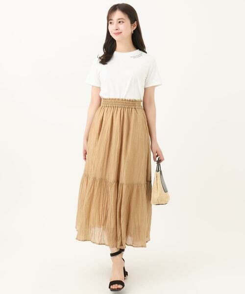 Maison de CINQ / メゾン ドゥ サンク ロング・マキシ丈スカート | 【小さいサイズ】ソフト楊柳ティアードスカート/洗える | 詳細13