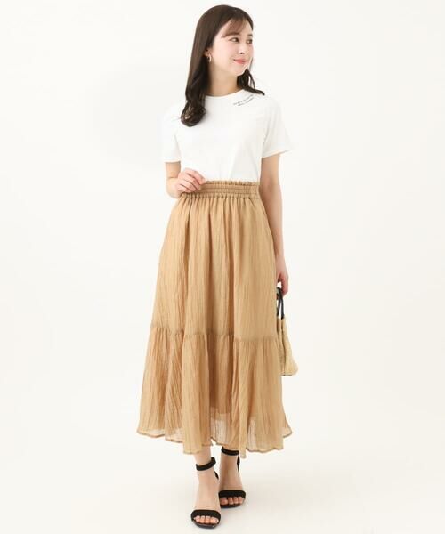 Maison de CINQ / メゾン ドゥ サンク ロング・マキシ丈スカート | 【小さいサイズ】ソフト楊柳ティアードスカート/洗える | 詳細14